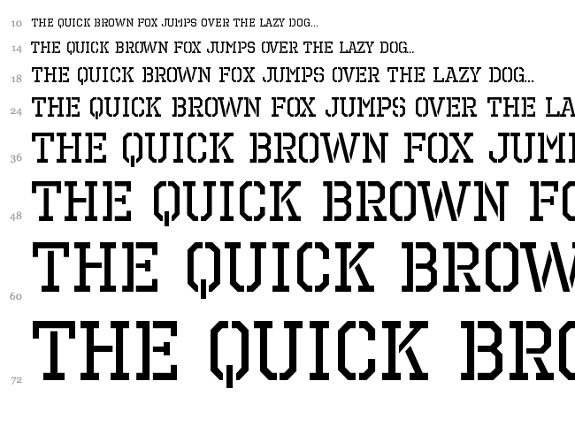 Octin Prison Free font waterfall